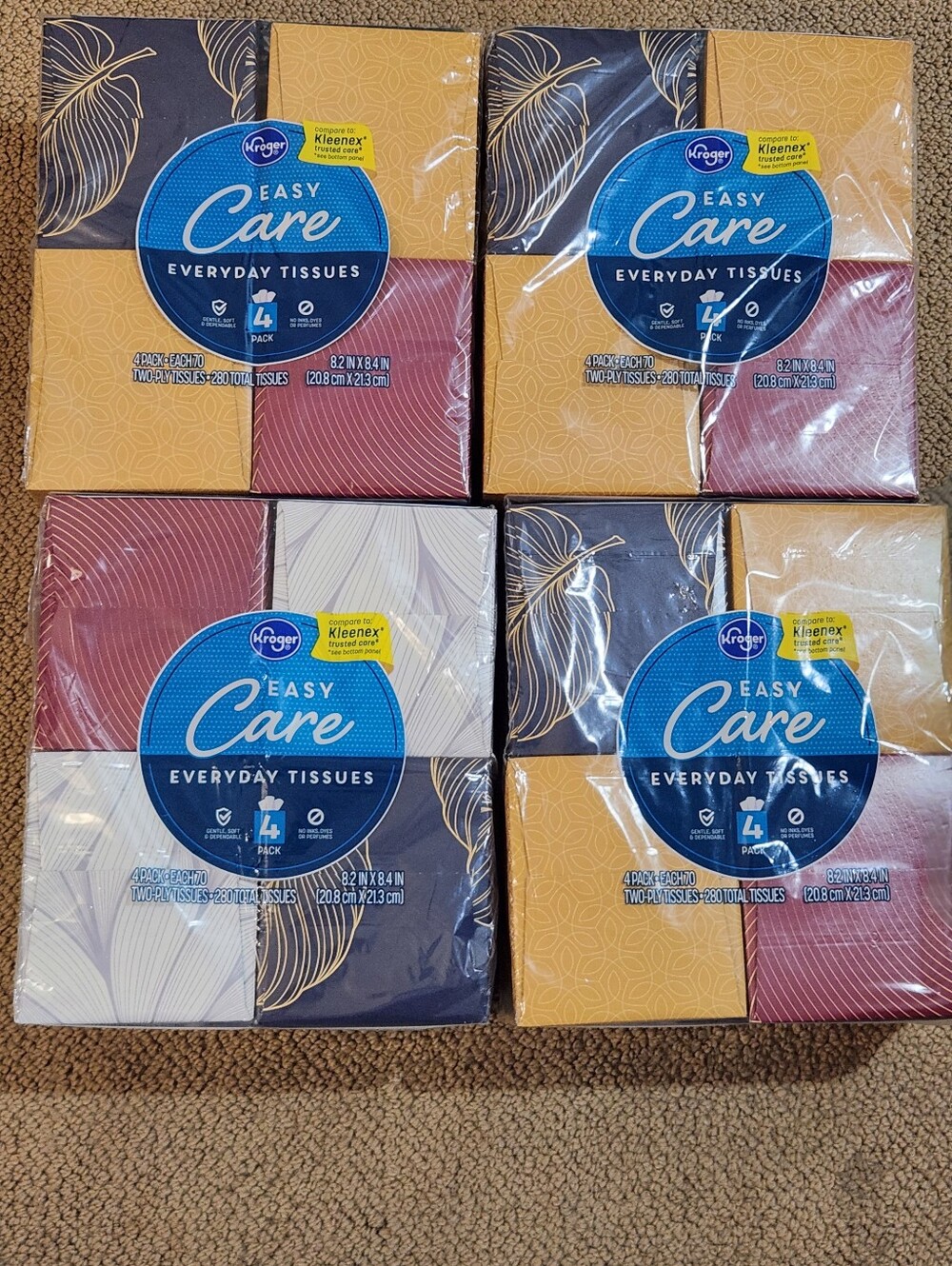 Brand New Packages of Kroger Facial Tissues 4 Packs